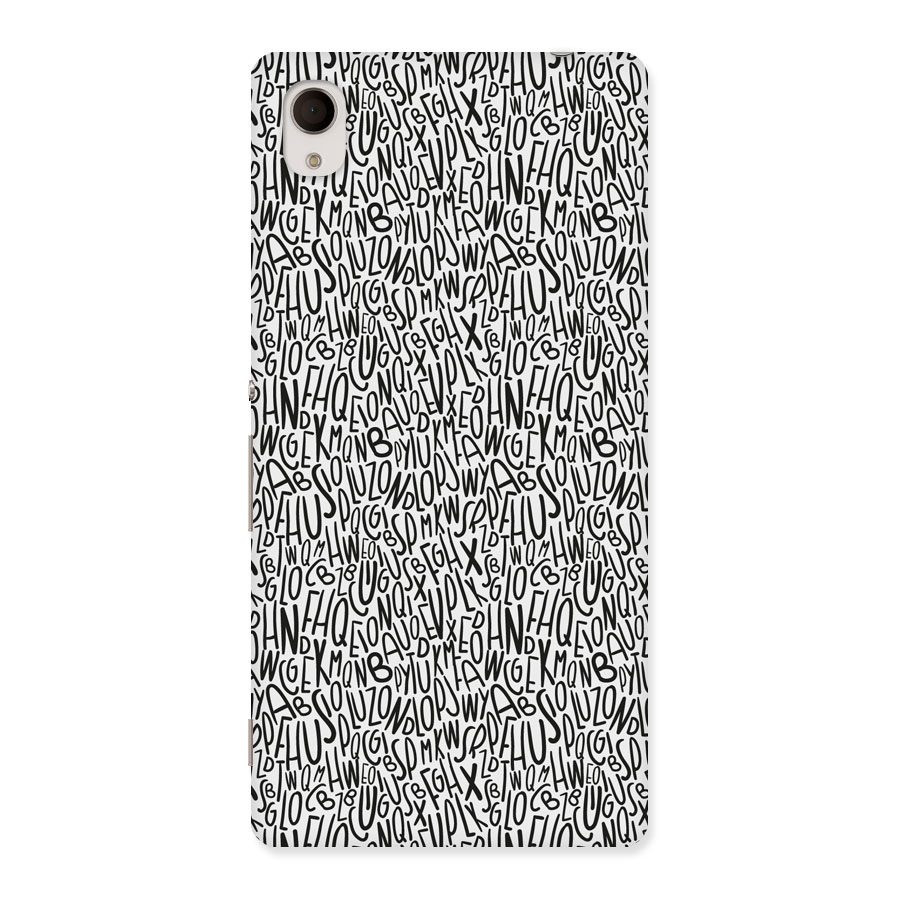 Alphabet Seamless Abstract Back Case for Sony Xperia M4