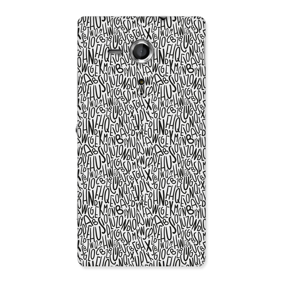 Alphabet Seamless Abstract Back Case for Sony Xperia SP