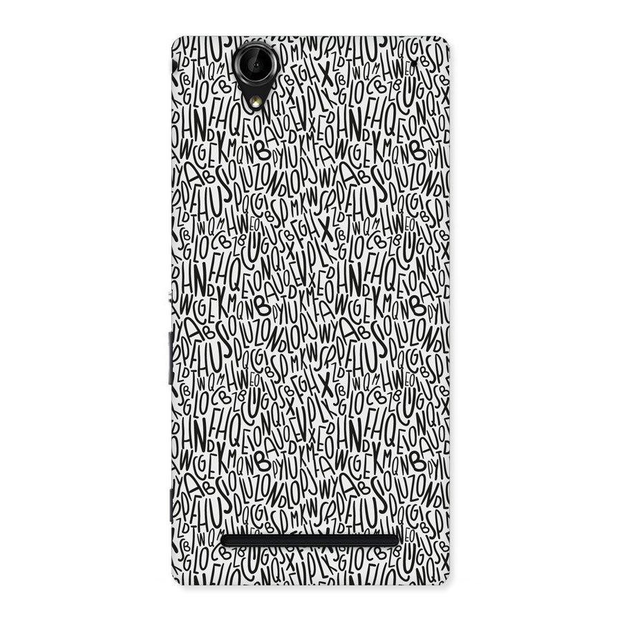Alphabet Seamless Abstract Back Case for Sony Xperia T2