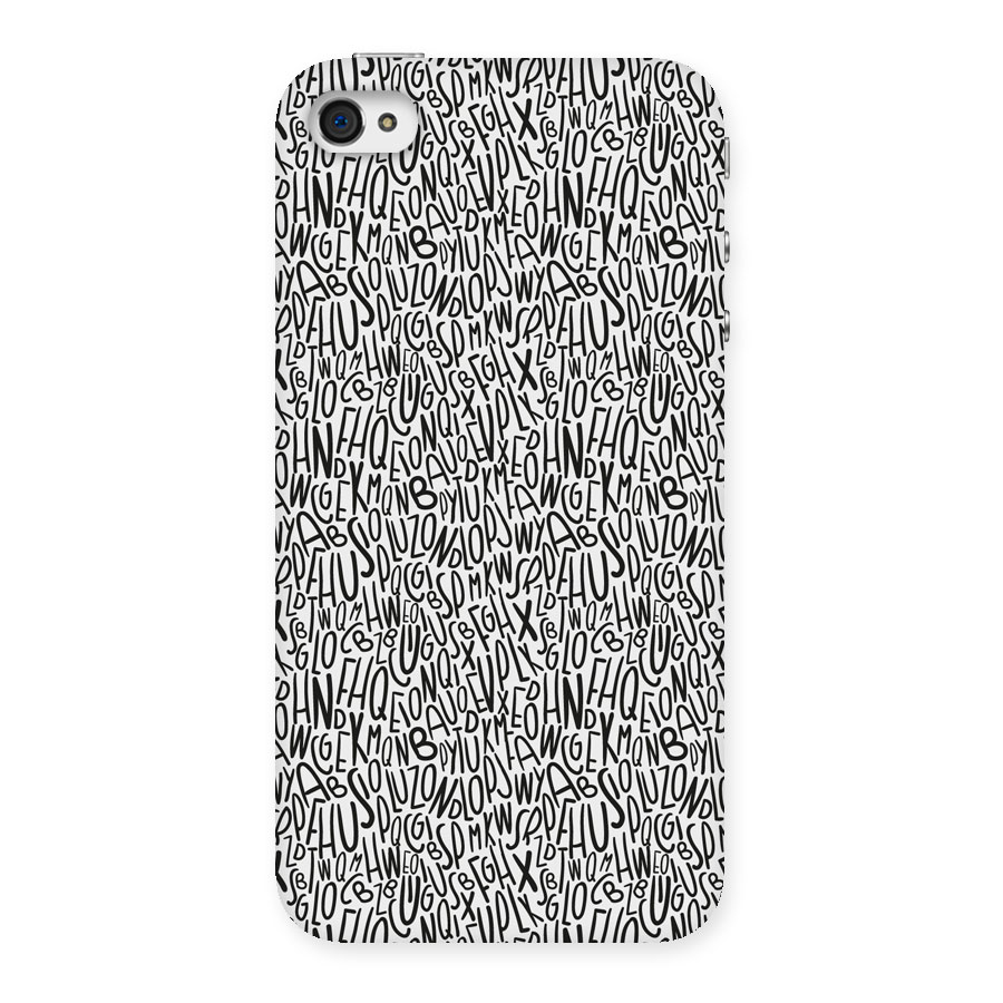 Alphabet Seamless Abstract Back Case for iPhone 4 4s