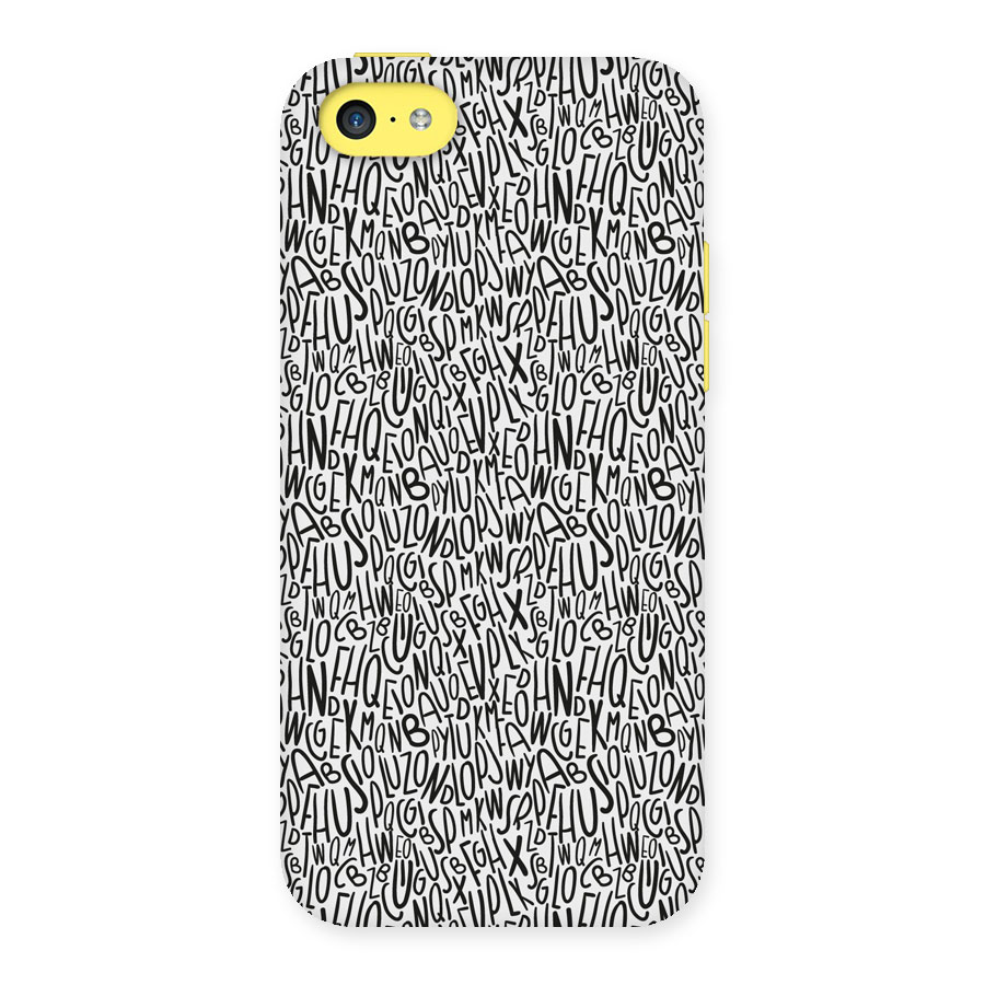 Alphabet Seamless Abstract Back Case for iPhone 5C