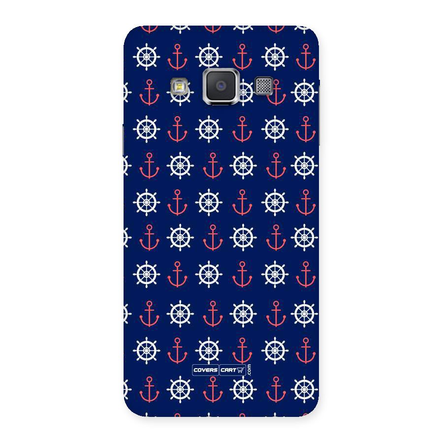 Anchor Pattern Blue Back Case for Galaxy A3