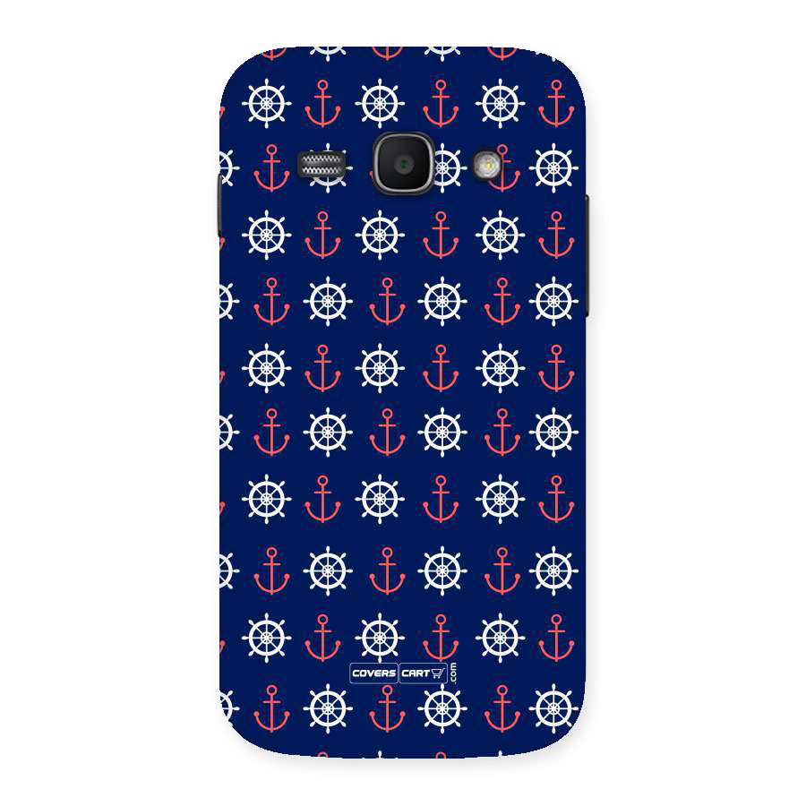 Anchor Pattern Blue Back Case for Galaxy Ace 3