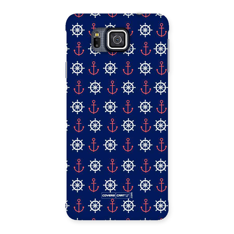 Anchor Pattern Blue Back Case for Galaxy Alpha