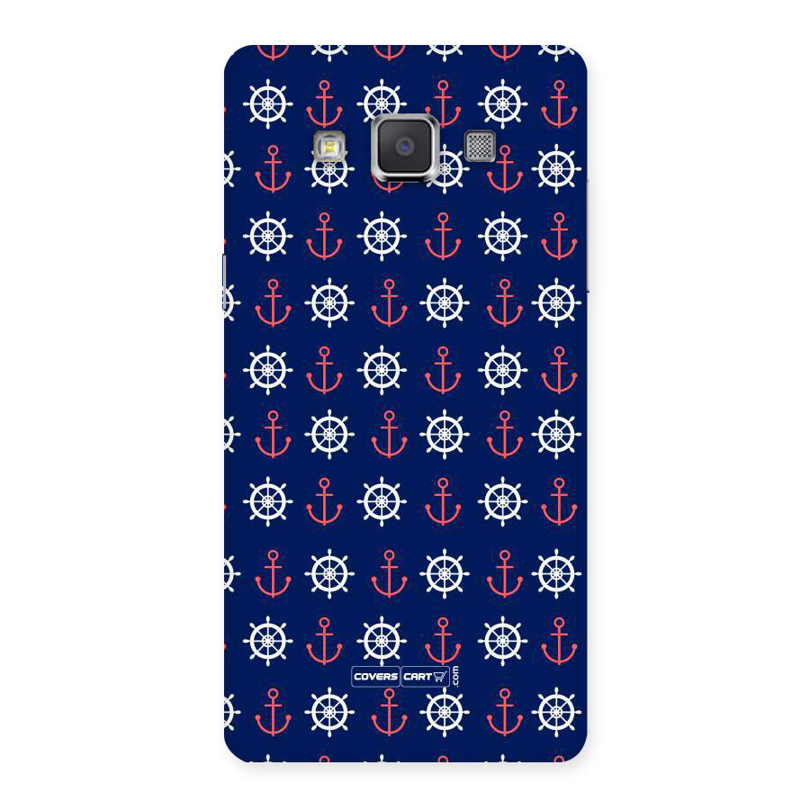 Anchor Pattern Blue Back Case for Galaxy Grand 3
