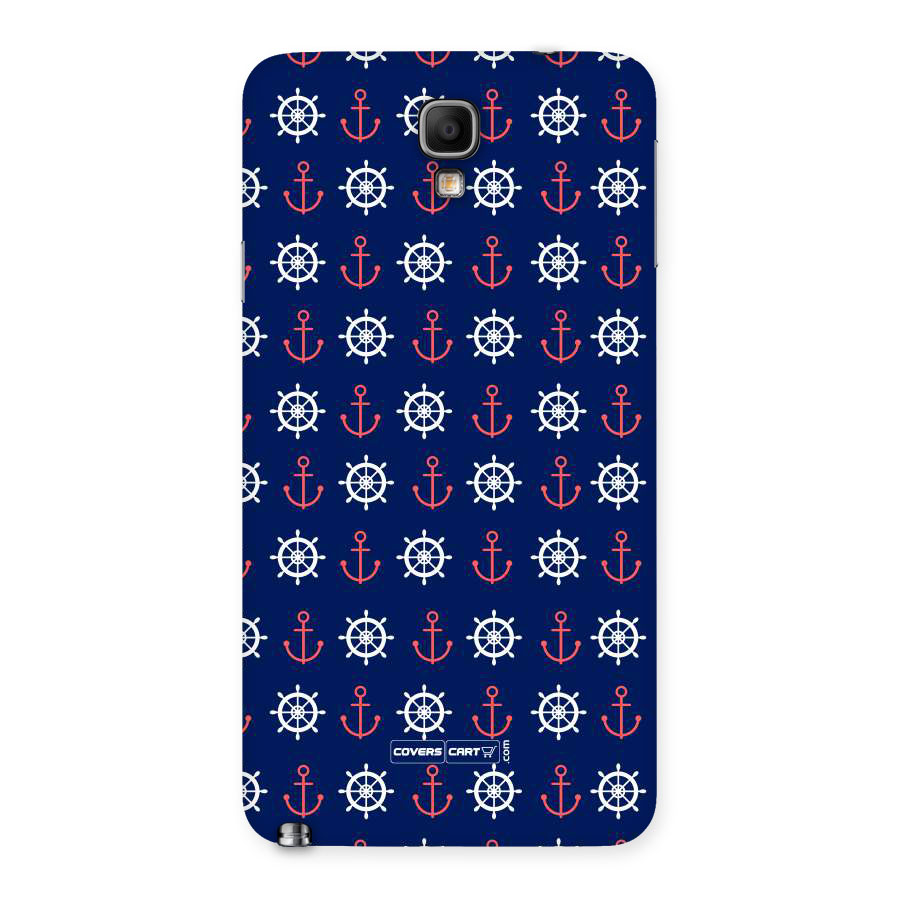 Anchor Pattern Blue Back Case for Galaxy Note 3 Neo