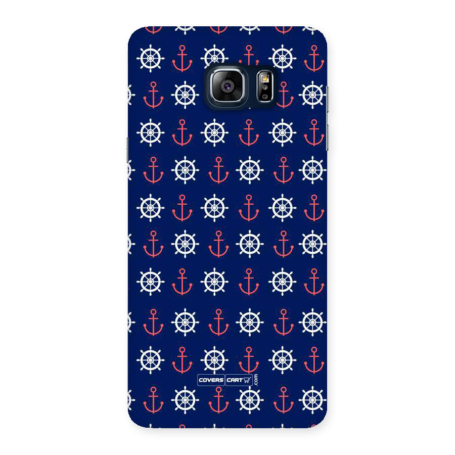 Anchor Pattern Blue Back Case for Galaxy Note 5