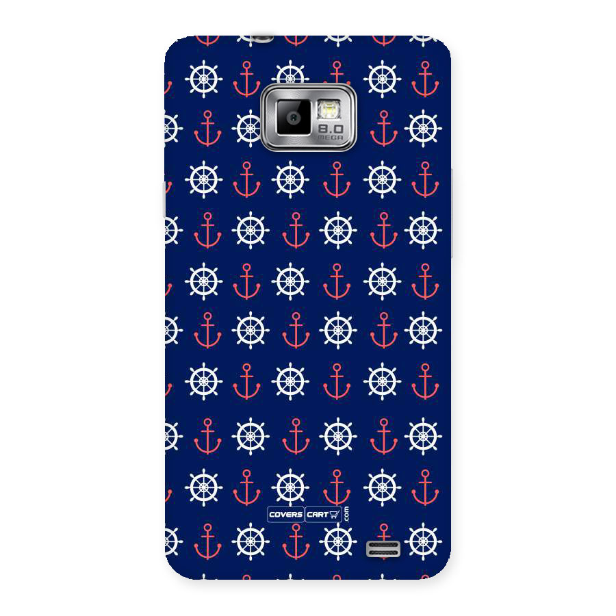 Anchor Pattern Blue Back Case for Galaxy S2