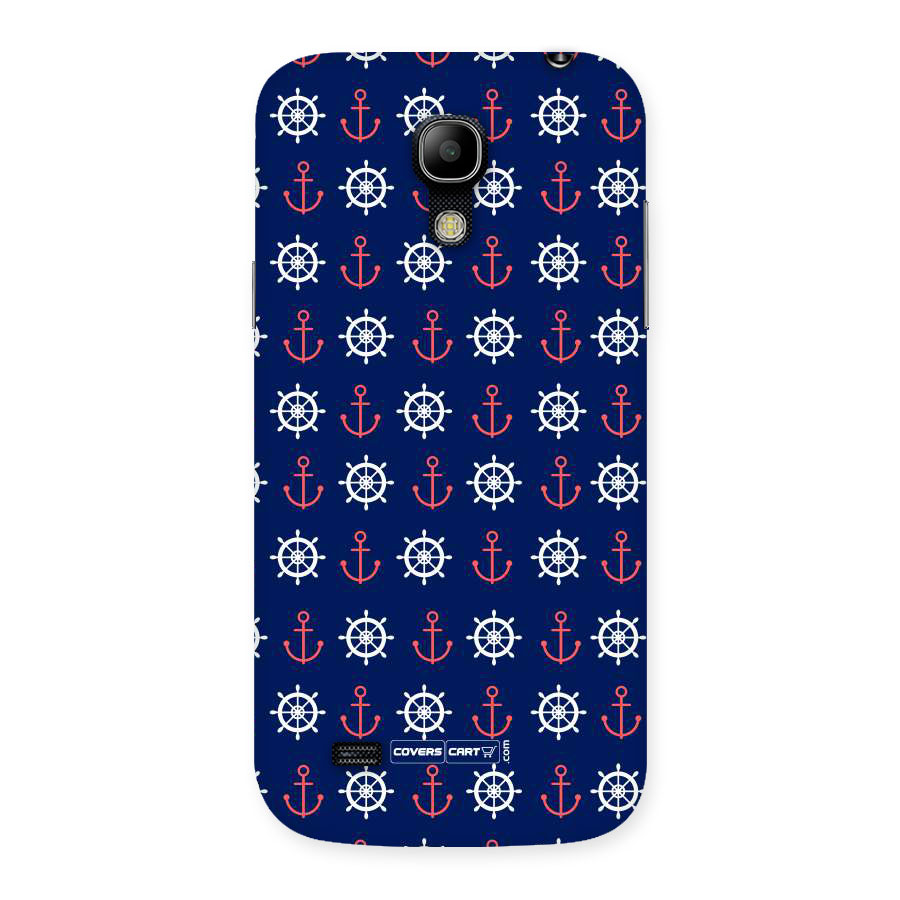 Anchor Pattern Blue Back Case for Galaxy S4 Mini