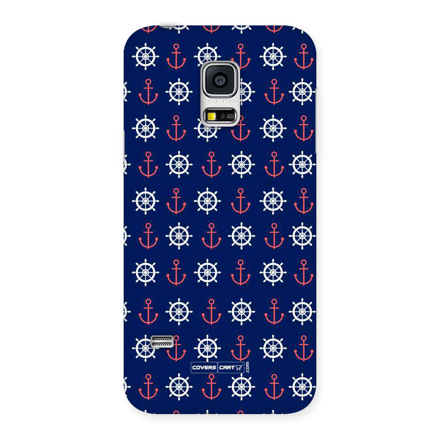 Anchor Pattern Blue Back Case for Galaxy S5 Mini