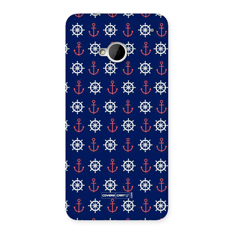 Anchor Pattern Blue Back Case for HTC One M7