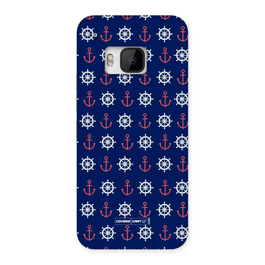 Anchor Pattern Blue Back Case for HTC One M9