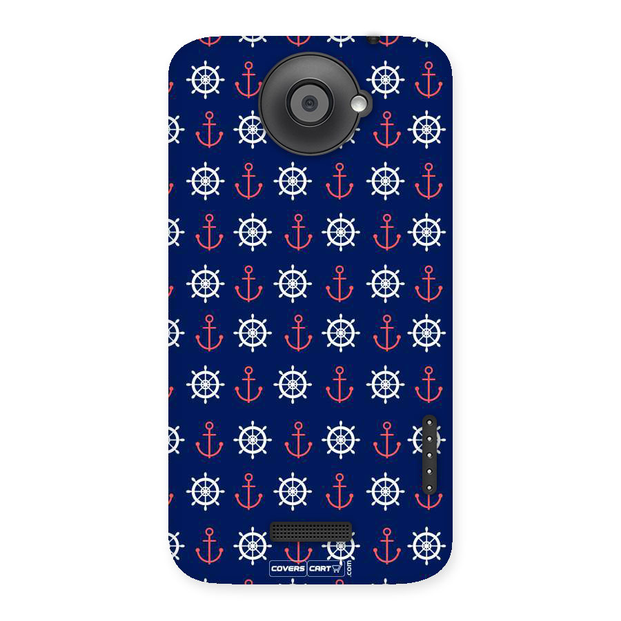 Anchor Pattern Blue Back Case for HTC One X