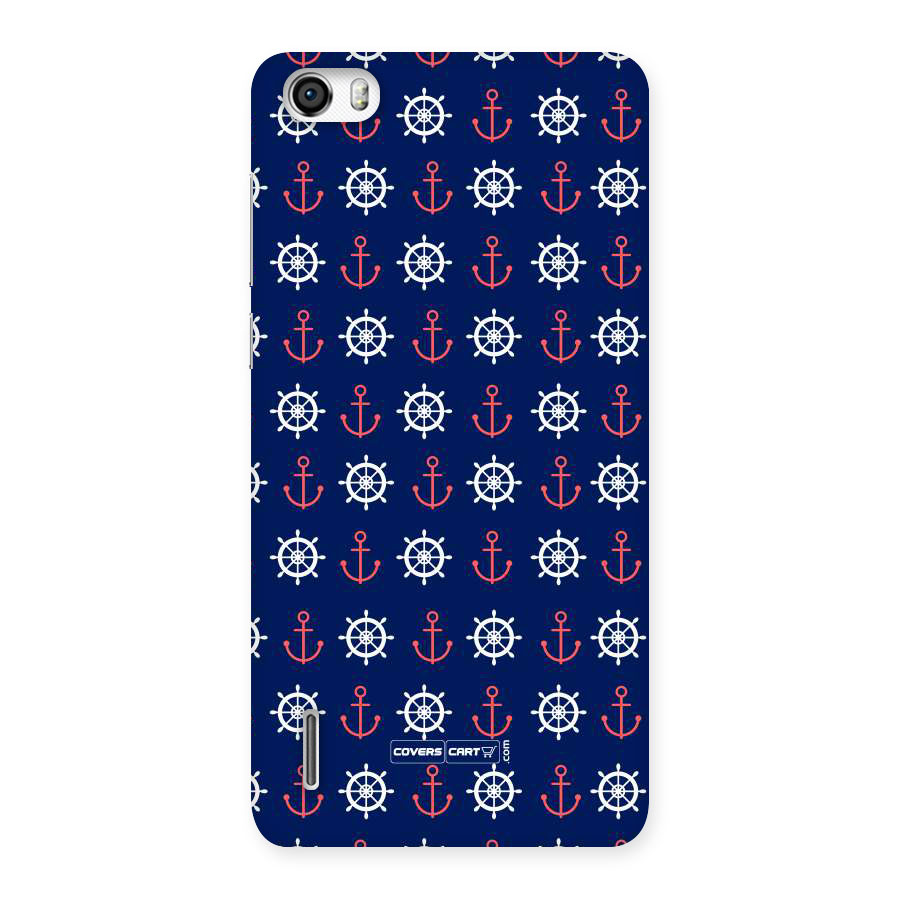 Anchor Pattern Blue Back Case for Honor 6