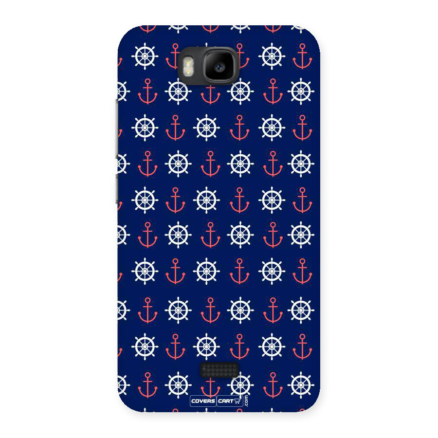 Anchor Pattern Blue Back Case for Honor Bee
