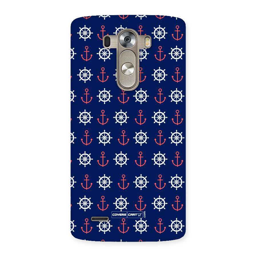 Anchor Pattern Blue Back Case for LG G3