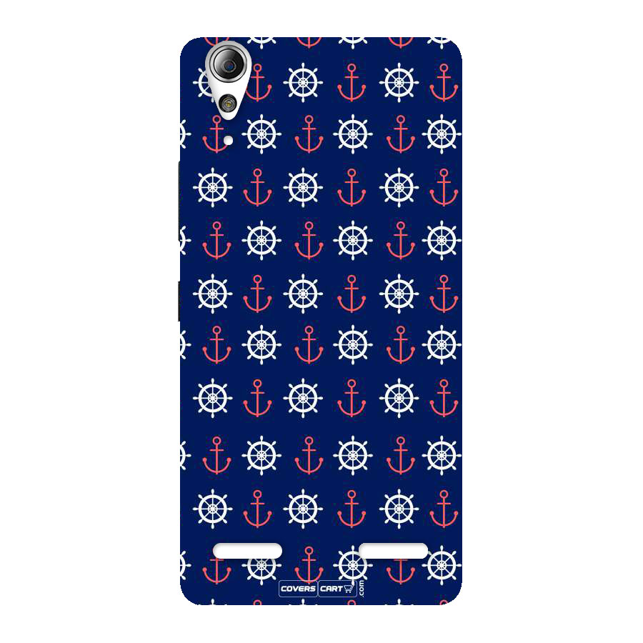 Anchor Pattern Blue Back Case for Lenovo A6000 Plus