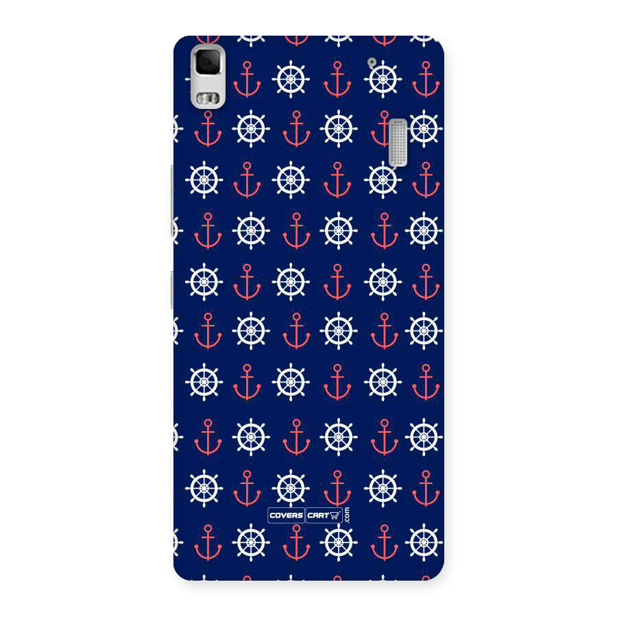Anchor Pattern Blue Back Case for Lenovo K3 Note