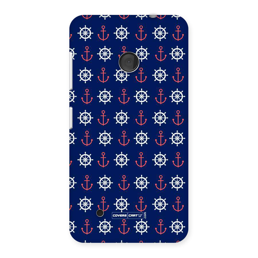 Anchor Pattern Blue Back Case for Lumia 530