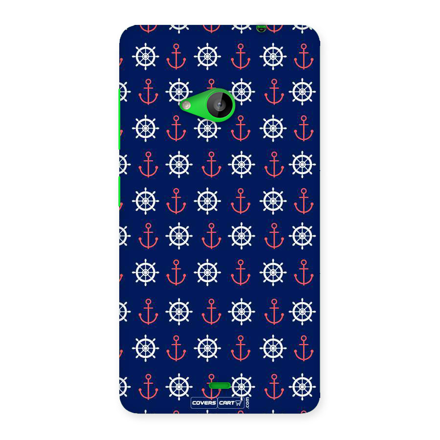Anchor Pattern Blue Back Case for Lumia 535