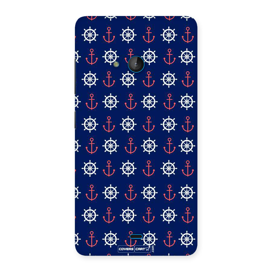 Anchor Pattern Blue Back Case for Lumia 540