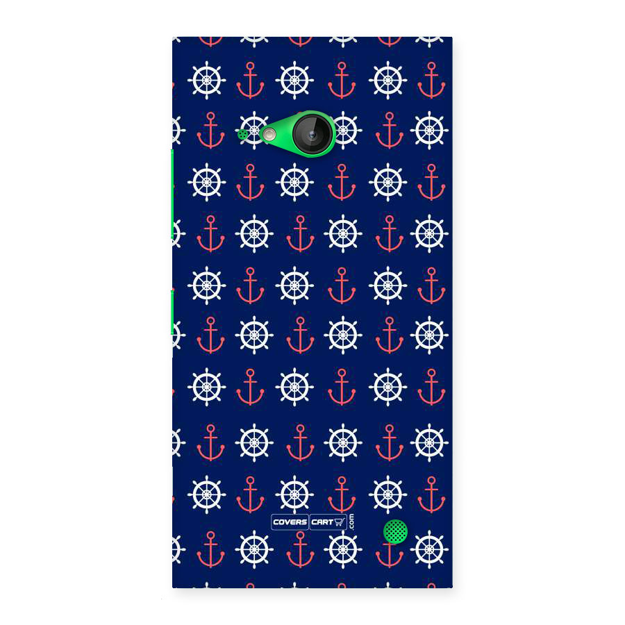 Anchor Pattern Blue Back Case for Lumia 730
