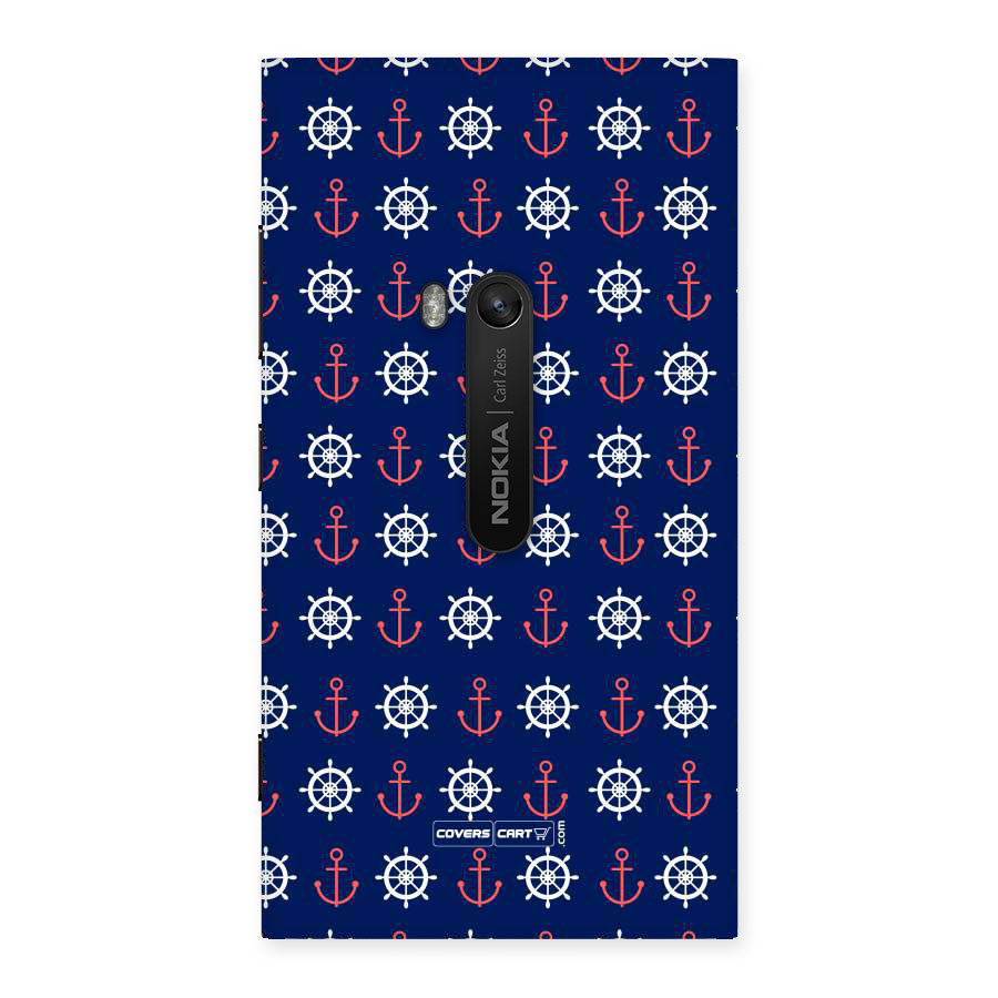 Anchor Pattern Blue Back Case for Lumia 920