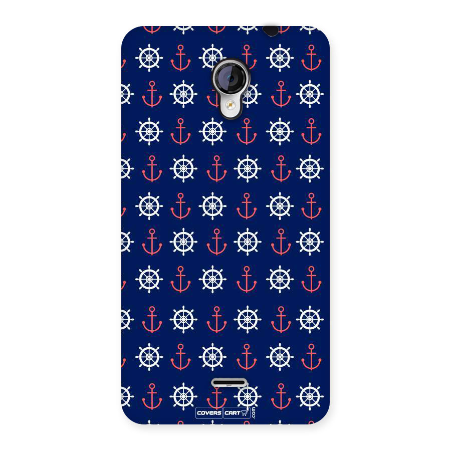 Anchor Pattern Blue Back Case for Micromax Unite 2 A106