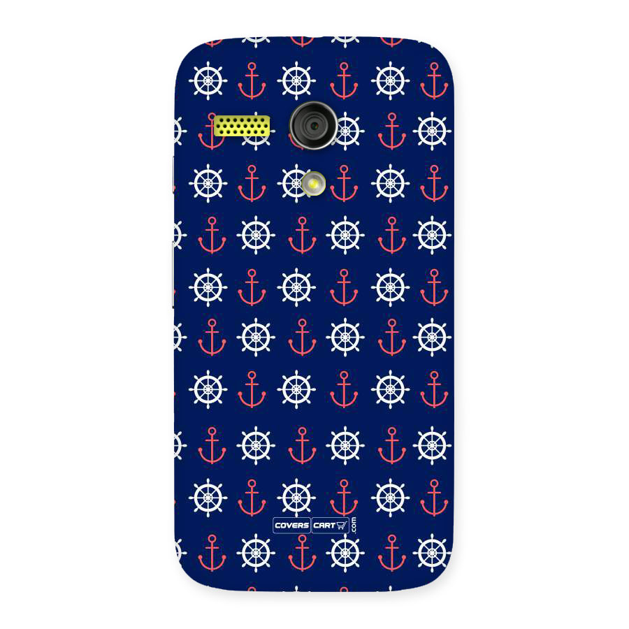 Anchor Pattern Blue Back Case for Moto G