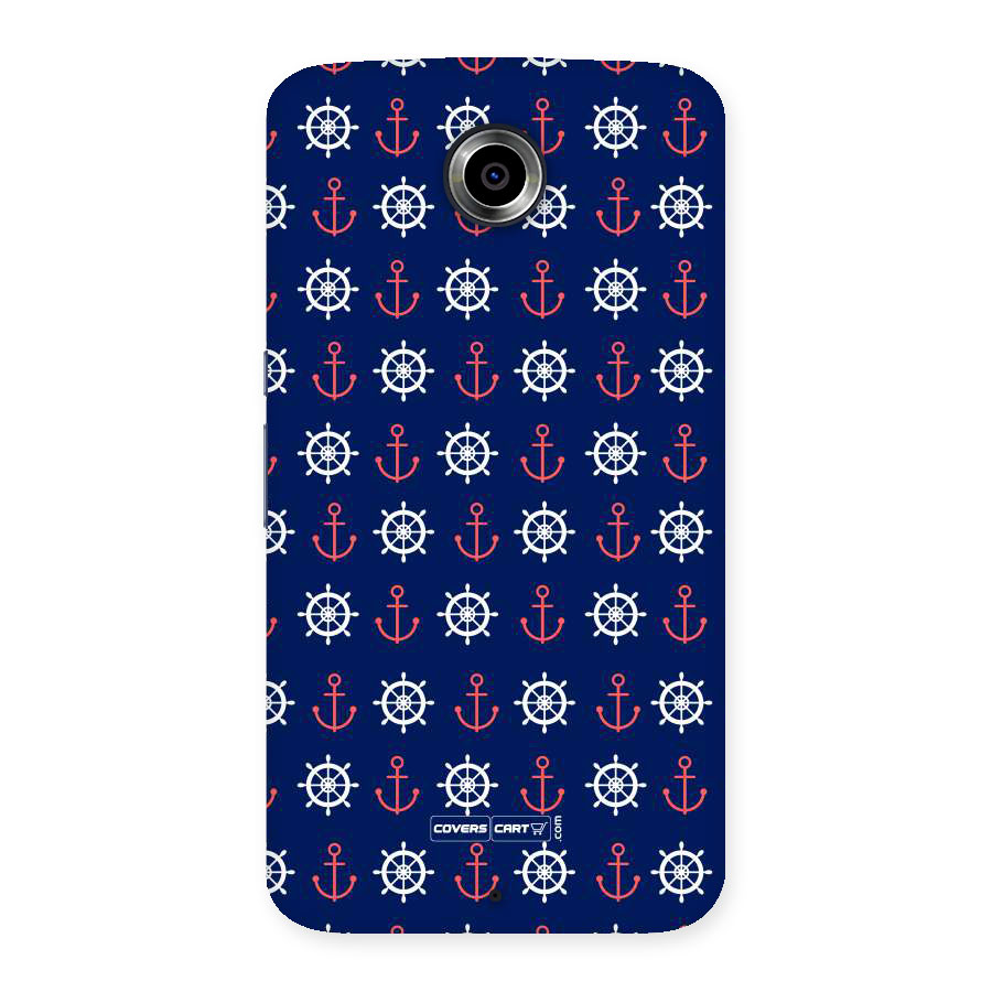Anchor Pattern Blue Back Case for Nexus 6