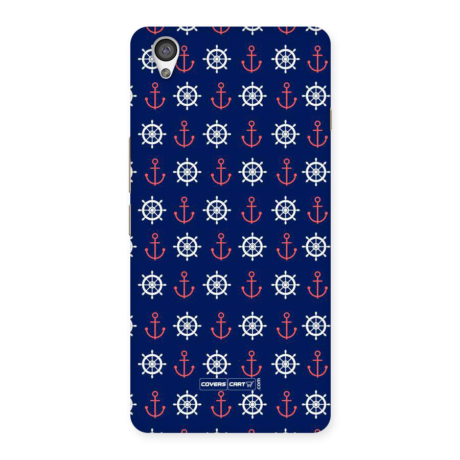 Anchor Pattern Blue Back Case for OnePlus X