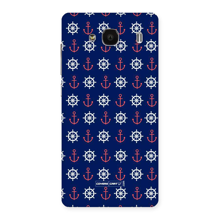 Anchor Pattern Blue Back Case for Redmi 2
