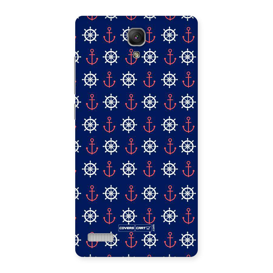Anchor Pattern Blue Back Case for Redmi Note