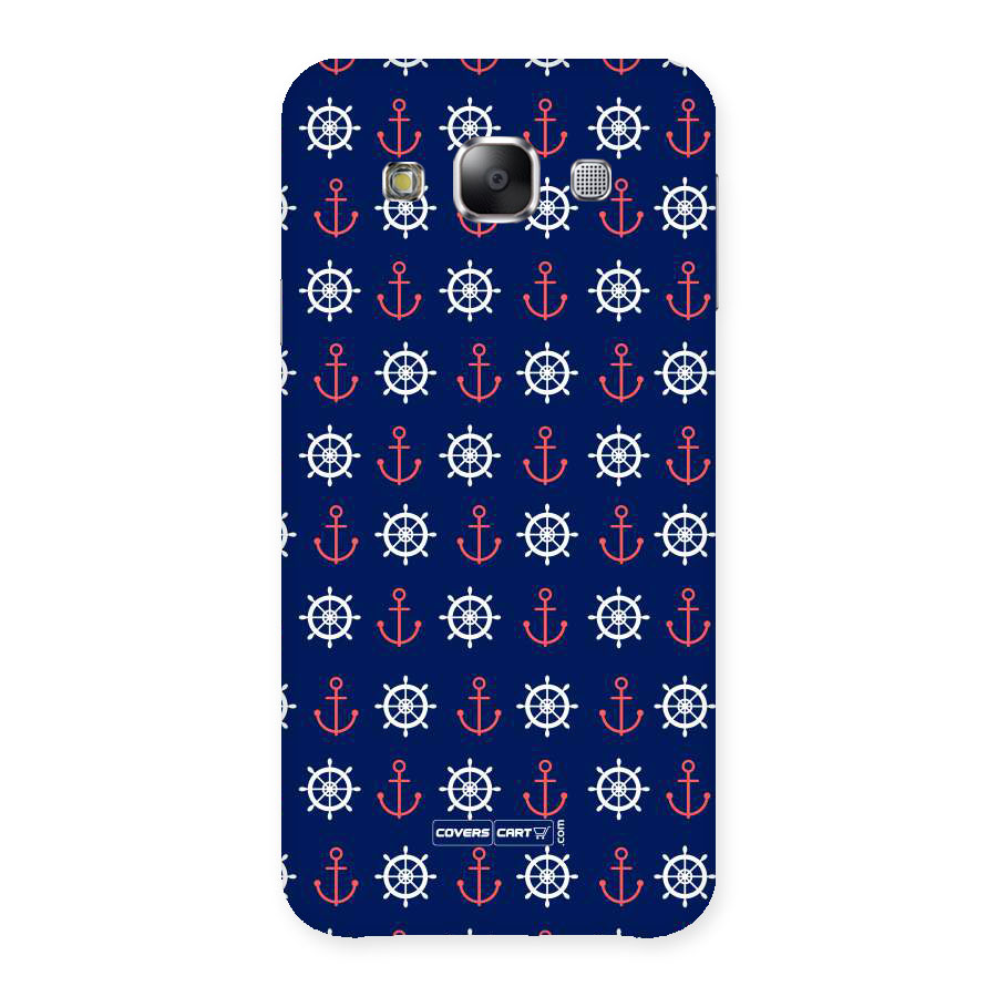 Anchor Pattern Blue Back Case for Samsung Galaxy E5