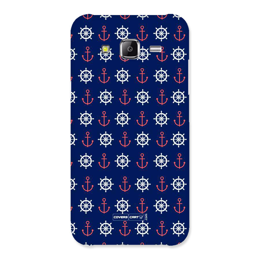 Anchor Pattern Blue Back Case for Samsung Galaxy J5