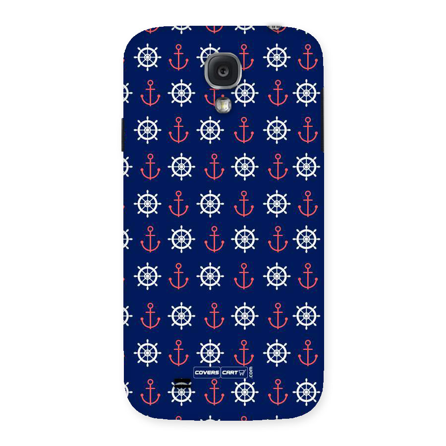 Anchor Pattern Blue Back Case for Samsung Galaxy S4
