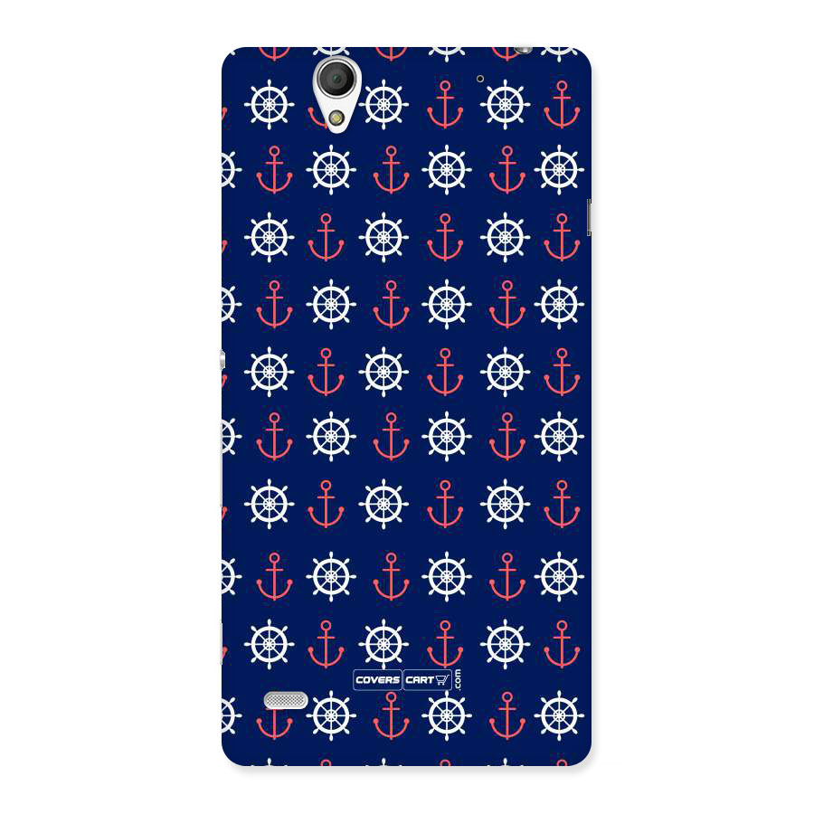 Anchor Pattern Blue Back Case for Sony Xperia C4