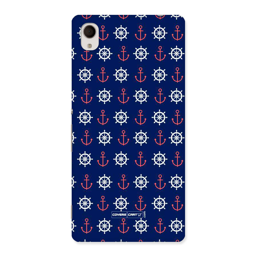 Anchor Pattern Blue Back Case for Sony Xperia M4