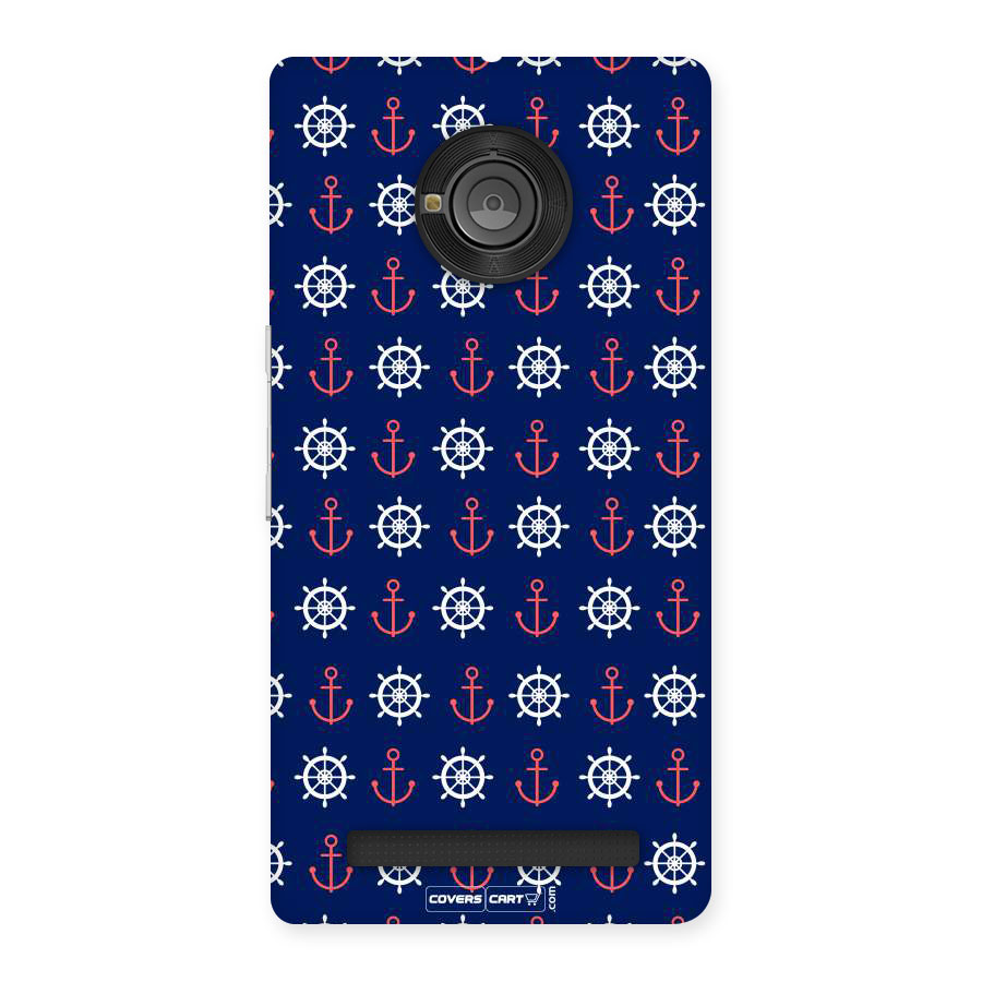 Anchor Pattern Blue Back Case for Yu Yuphoria