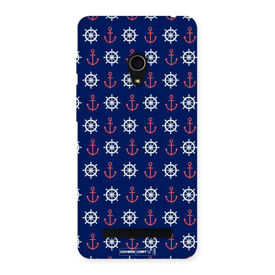Anchor Pattern Blue Back Case for Zenfone 5