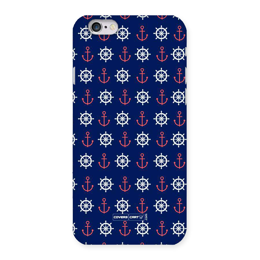 Anchor Pattern Blue Back Case for iPhone 6 6S