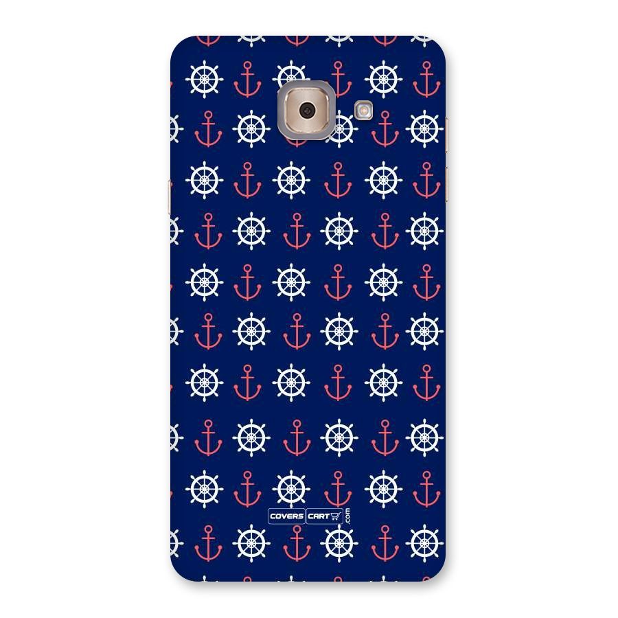Anchor Pattern Blue Back Case for Galaxy J7 Max