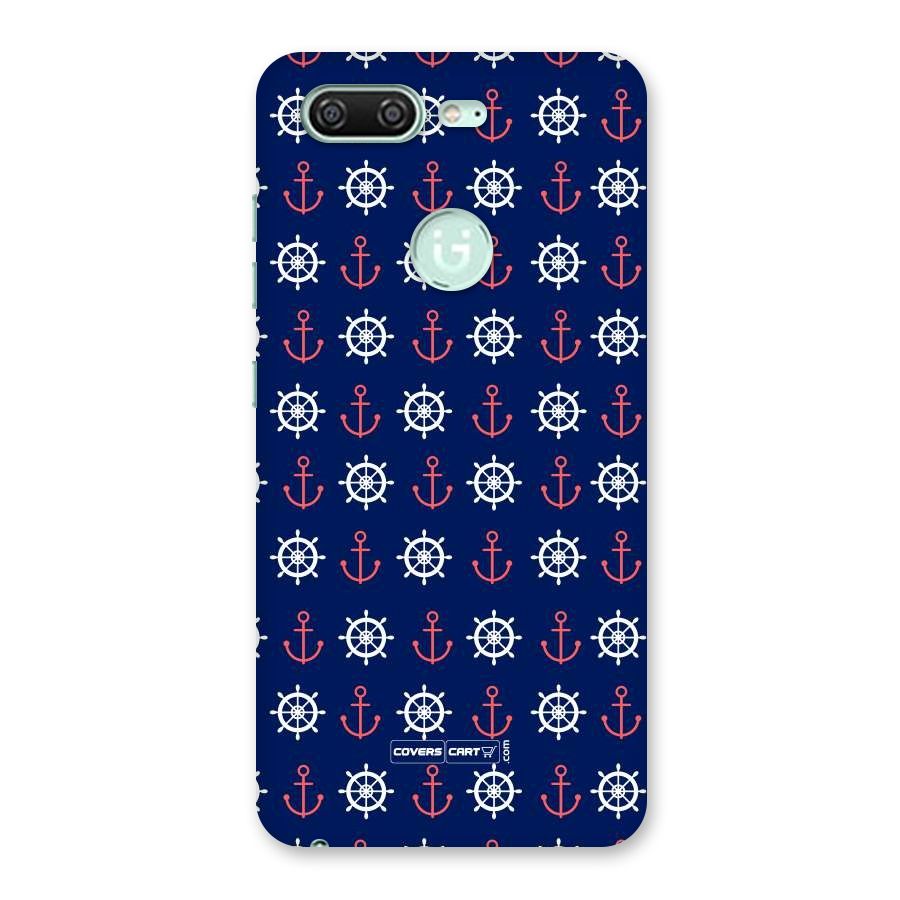 Anchor Pattern Blue Back Case for Gionee S10