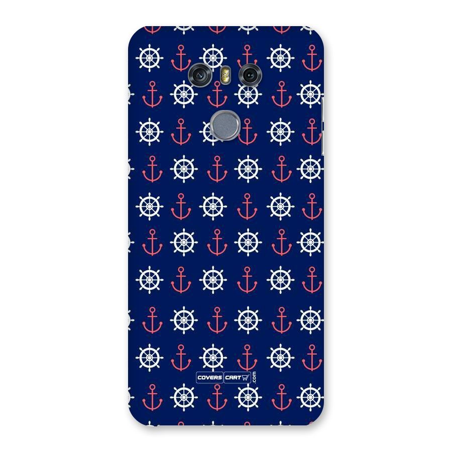 Anchor Pattern Blue Back Case for LG G6