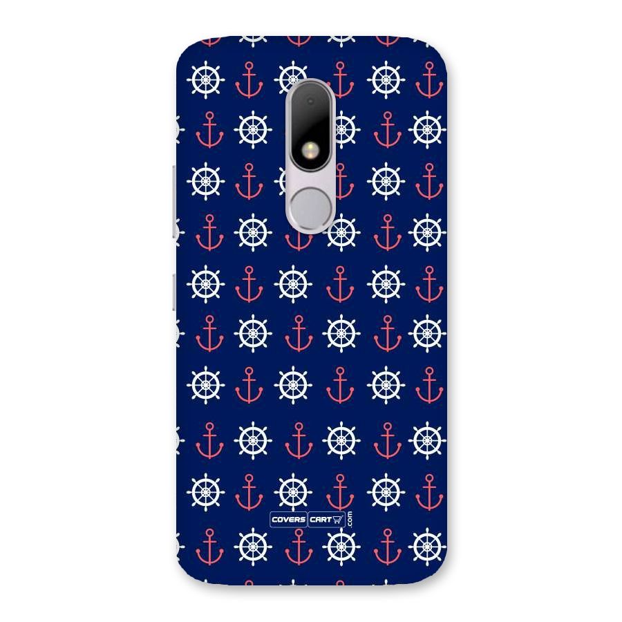 Anchor Pattern Blue Back Case for Moto M