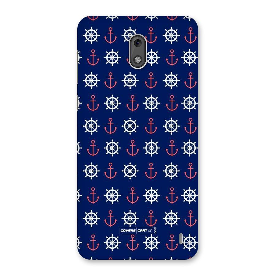 Anchor Pattern Blue Back Case for Nokia 2