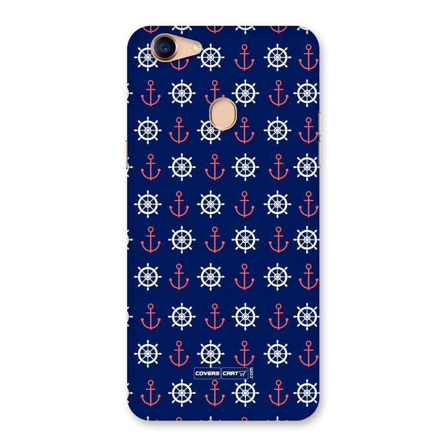 Anchor Pattern Blue Back Case for Oppo F5