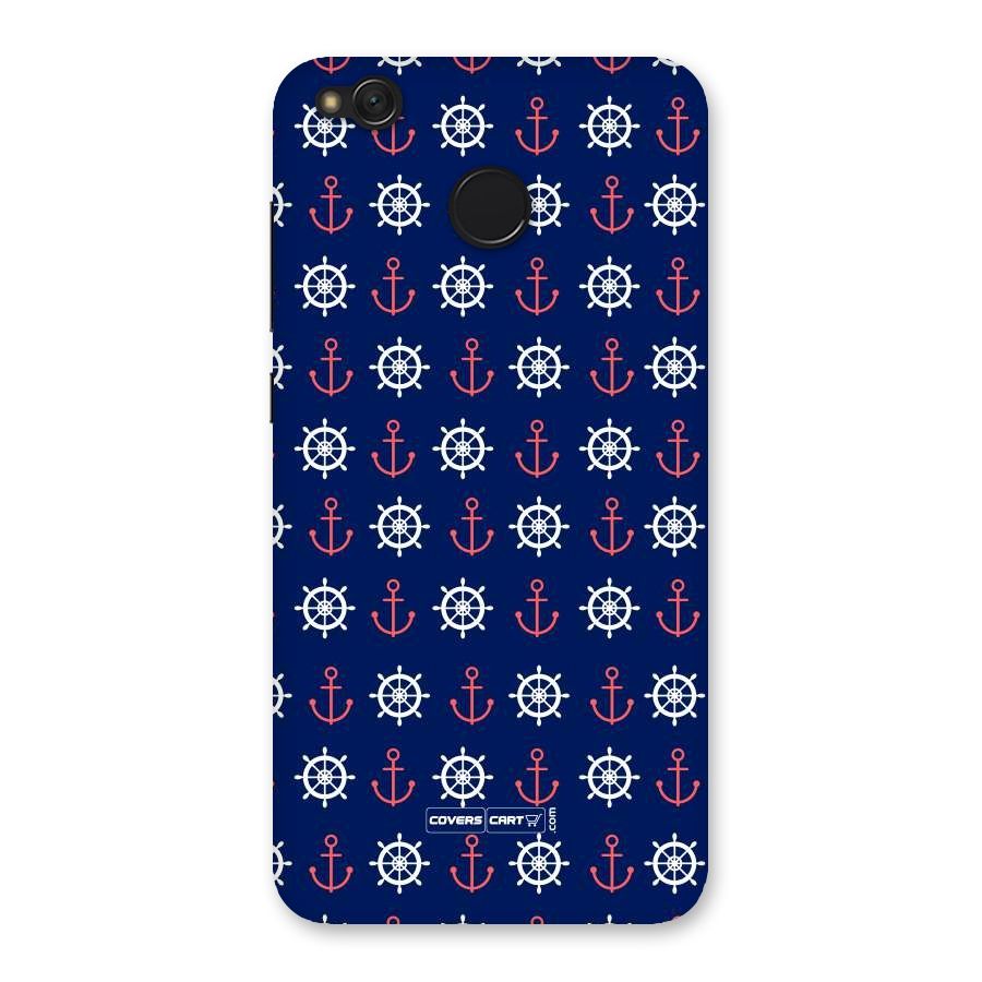 Anchor Pattern Blue Back Case for Redmi 4
