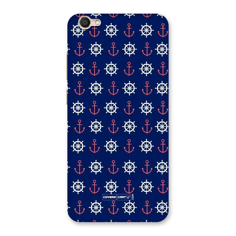 Anchor Pattern Blue Back Case for Vivo V5