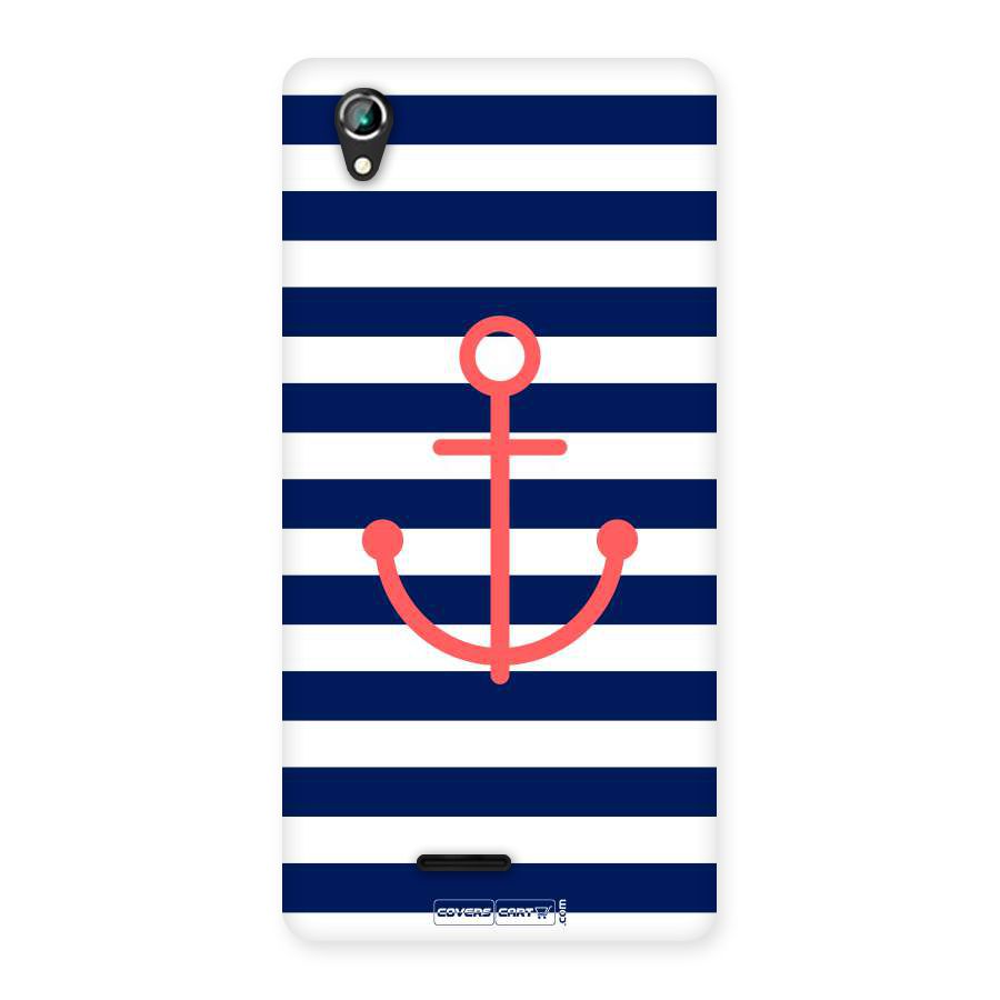 Anchor Stripes Back Case for Lava Iris 800